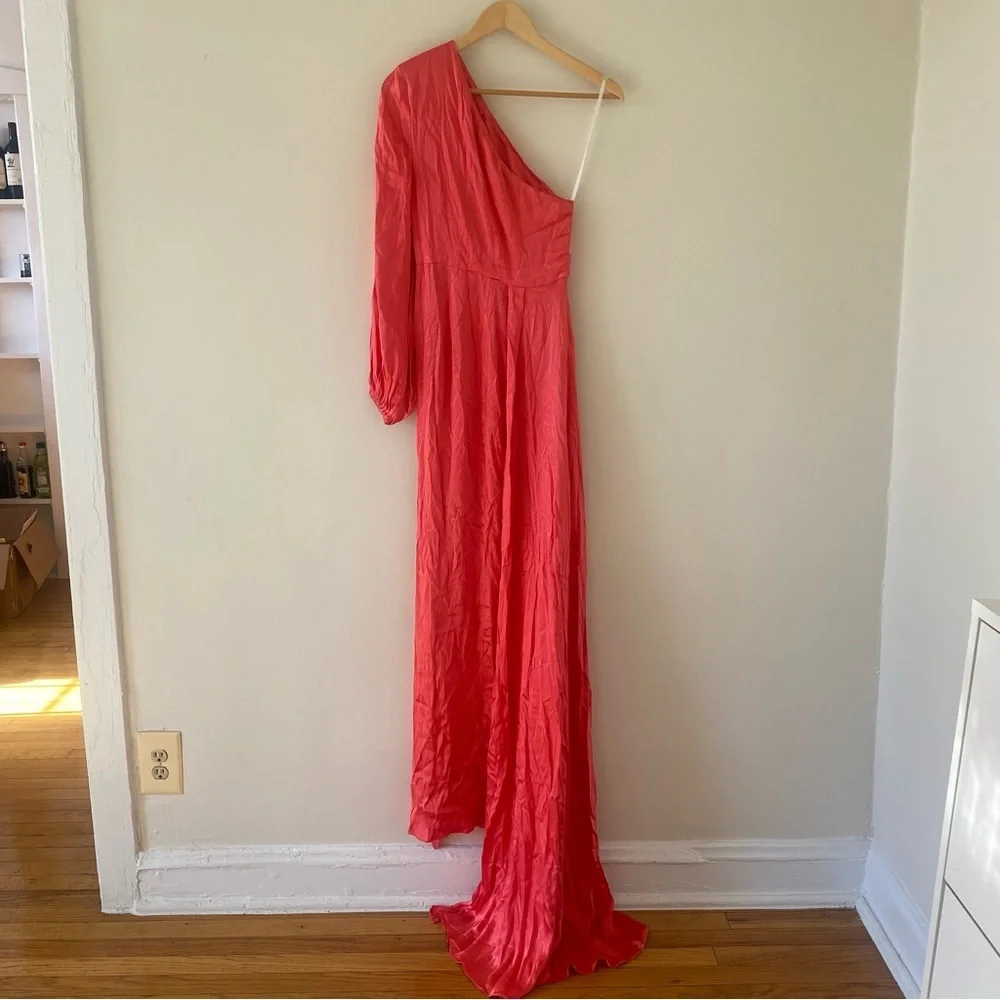 NWT Michael Costello Heather Long Dress in Burnt Sienna Size Small
